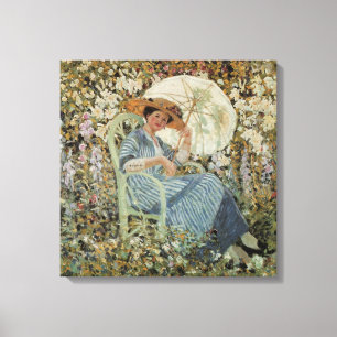 Impressão Em Tela No jardim, Giverny por Frederick Frieseke