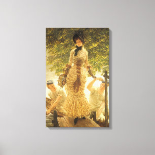 Impressão Em Tela No Tâmisa por James Tissot, Realismo Vintage
