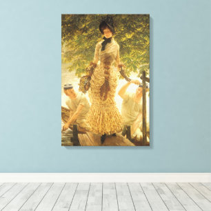 Impressão Em Tela No Tâmisa por James Tissot, Realismo Vintage