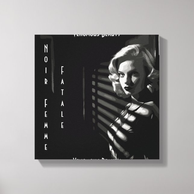 Impressão Em Tela Noir Femme Fatale (Frente)