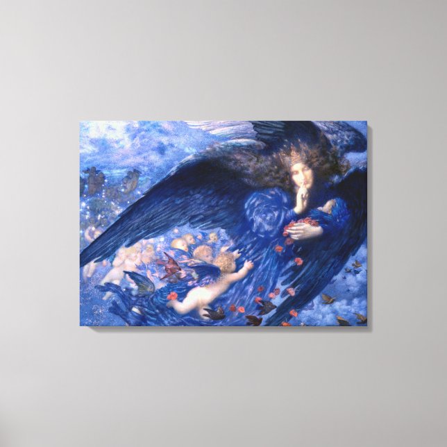 Impressão Em Tela Noite com seu trem de estrelas de arte (Frente)