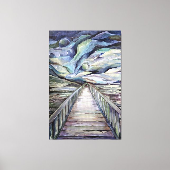 Impressão Em Tela Noite de inverno fria escandinava e fria na Índia (Frente)