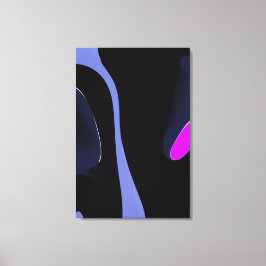 Impressão Em Tela Noite do Cometa: Abstrato azul, roxo e preto