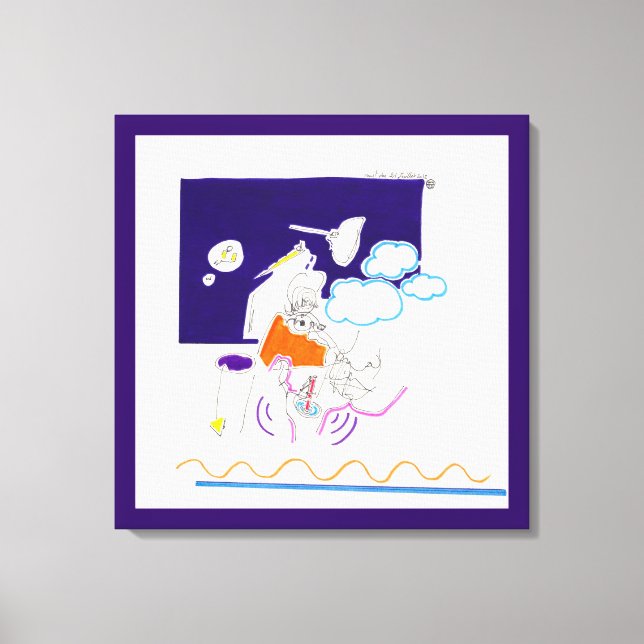 Impressão Em Tela Noite e Nap Drawing 11 Ela olhou para sua palma (Frente)