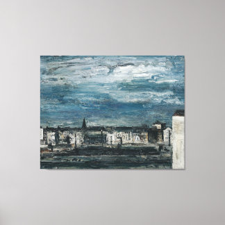 Impressão Em Tela Noite enluarada no rio Mur em Graz