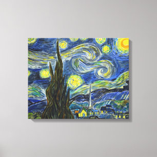 Impressão Em Tela Noite Estrelada de Van Gogh. Acrílico sobre tela.