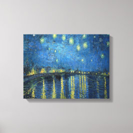 Impressão Em Tela Noite Estrelada sobre o Ródano de Van Gogh