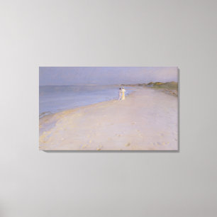 Impressão Em Tela Noite na praia sul, Skagen do verão, 1893