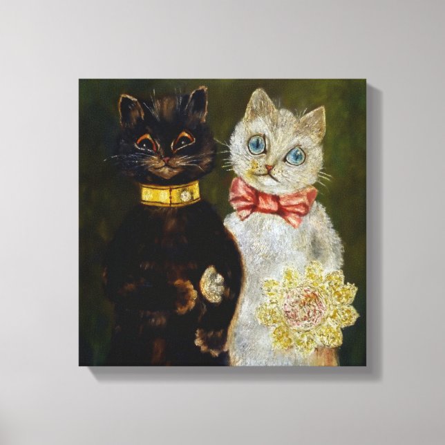 Impressão Em Tela "Noiva e noivo" de Louis Wain (Frente)