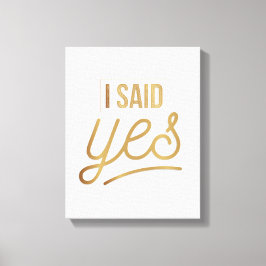 Impressão Em Tela Noiva Para Ser Presente - Eu Disse Sim, Folha de O
