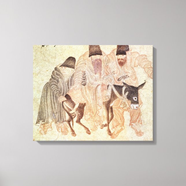 Impressão Em Tela Nômadas mongol com burro, século 15 (Frente)