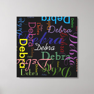 Impressão Em Tela Nome com padrão tipográfico