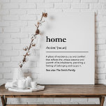 Impressão Em Tela Nome da família de definição pessoal preto e branc<br><div class="desc">Crie sua própria definição personalizada de casa, com o nome da sua família abaixo. O estilo minimalista preto e branco do dicionário é uma definição emocionante de casa. Impressão de tipografia negra moderna sobre fundo branco. Personalize a definição se você quiser ou simplesmente adicionar seu nome de família, você também...</div>