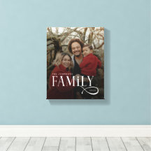 Nome de Foto Personalizado Família Escrita Moderna