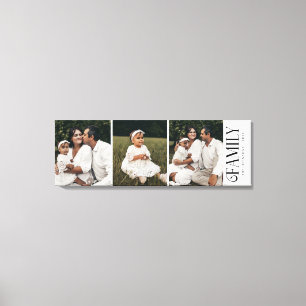 Impressão Em Tela Nome de Fotos Personalizadas da Família com Letra