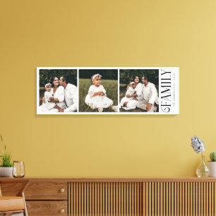 Impressão Em Tela Nome de Fotos Personalizadas da Família com Roteir
