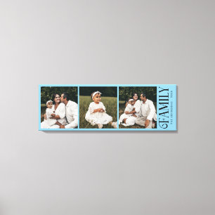 Impressão Em Tela Nome de Fotos Personalizadas da Família com Roteir