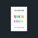 Impressão Em Tela Nome do logotipo da empresa personalizado Página n<br><div class="desc">Cores e fontes personalizadas - Seu nome de logotipo Nome Promocional do site Cores/Texto personalizados - Oferta pessoal ou comercial moderna - Adicionar seu logotipo - Imagem - Foto / Nome - Empresa / Site ou E-mail ou Telefone - Informações de contato - Redimensionar e mover ou remover / adicionar...</div>
