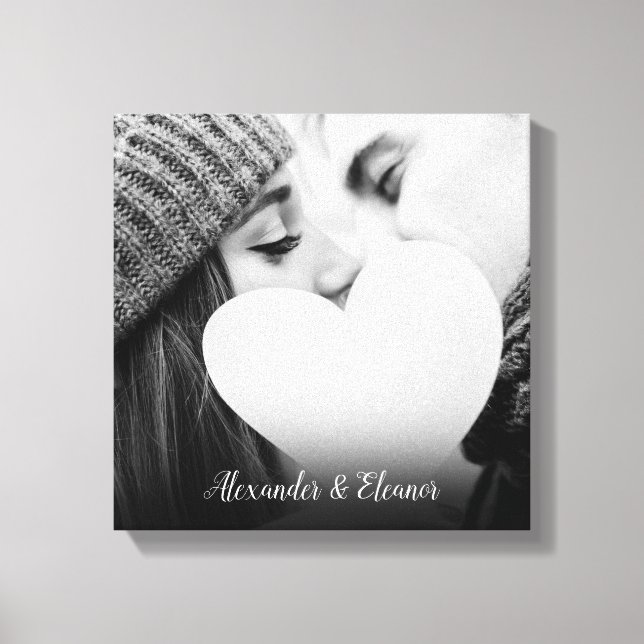 Impressão Em Tela Nome do Script de Fotografia Personalizado (Frente)