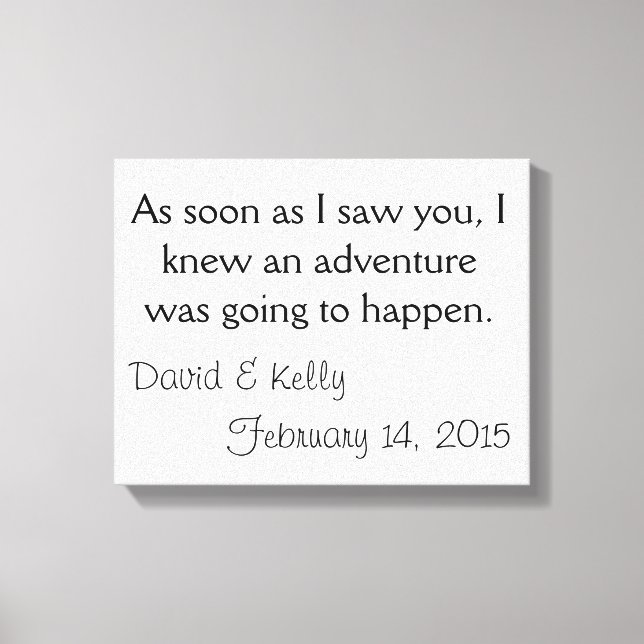 Impressão Em Tela Nome e data personalizados (Frente)