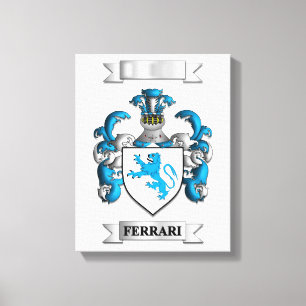 Impressão em Tela Nome Italiano Ferrari e Escudo