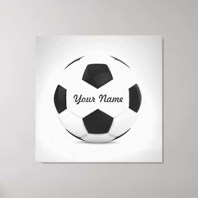 Impressão Em Tela Nome Personalizado da Bola de Futebol (Frente)