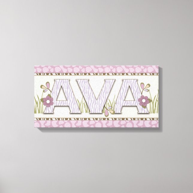 Impressão Em Tela Nome personalizado da enfermaria Art Roxo Tema da  (Frente)