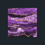 Impressão Em Tela Nome Personalizado de Geodo Glitter Dourado Violet<br><div class="desc">Agate Purple Violet Glitter Geode Dourado Nome Personalizado do Sparkle Marble Personalizado Birthday - Aniversário ou Oferta de Casamento - Adicione Seu Nome - Texto ou Remover - Torne Seu Presente Especial - Redimensione e mova ou adicione texto / elementos com a ferramenta de personalização. Design por MIGNED. Por favor,...</div>
