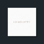 Impressão Em Tela Nome Profissional Clássico Elegante Minimalista<br><div class="desc">Várias Opções de Tamanho e Tipo,  Ferramenta de Criação Fácil de Usar. Você só precisa mudar o nome.</div>