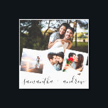 Impressão Em Tela Nomes de amor modernos 4 foto colagem de casamento<br><div class="desc">Nomes de amor modernos 4 foto colagem de casamentos,  adicione suas fotos de casal com uma tipografia elegante.</div>