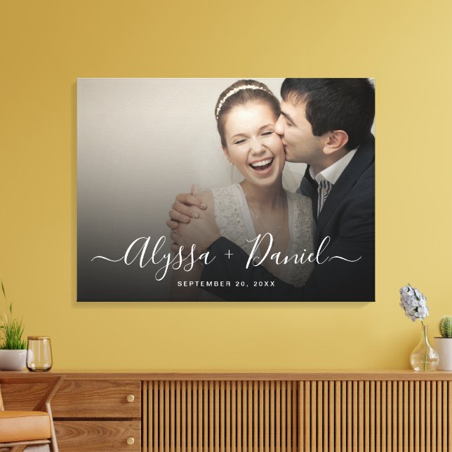 Impressão Em Tela Nomes de script modernos personalizados foto de ca (Insitu(Sala de estar))