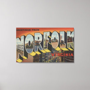 Impressão Em Tela Norfolk, Virgínia - grandes cenas da letra