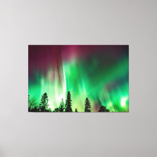 Impressão Em Tela Norte Aurora borealis acenando