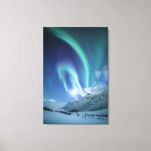 Impressão Em Tela Norte Lights Noruega (Frente)