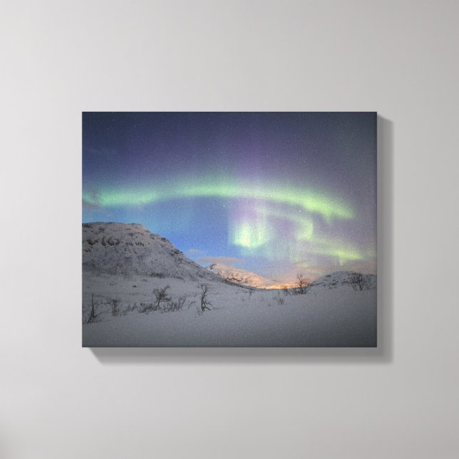 Impressão Em Tela Norte Lights Noruega (Frente)
