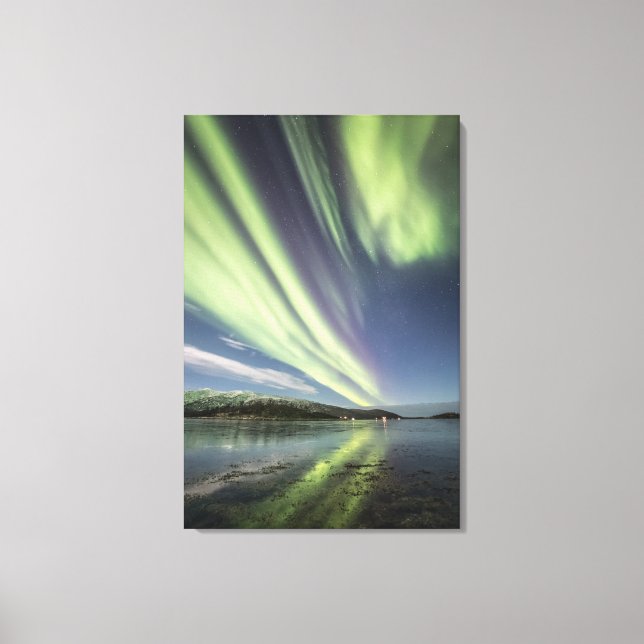 Impressão Em Tela Norte Lights Noruega (Frente)