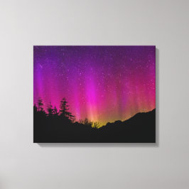 Impressão Em Tela Norte Luzes Aurora Borealis StarNight Sky