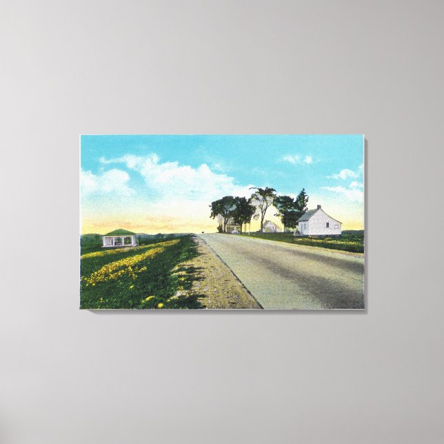 Impressão Em Tela Norte Vista de Saratoga Battlefield (Frente)