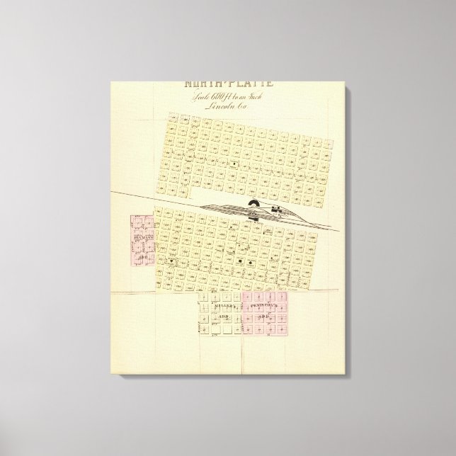 Impressão Em Tela North Platte, Nebraska (Frente)