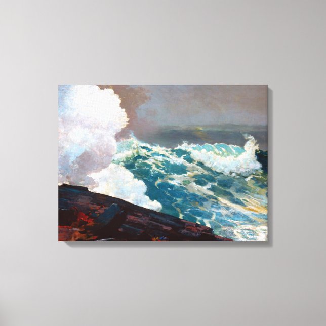 Impressão Em Tela Northeaster por Winslow Homer 1895 (Frente)