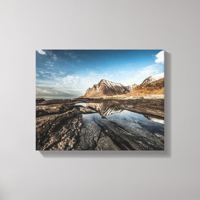 Impressão Em Tela Noruega Lofoten Islands Landscape Photo (Frente)