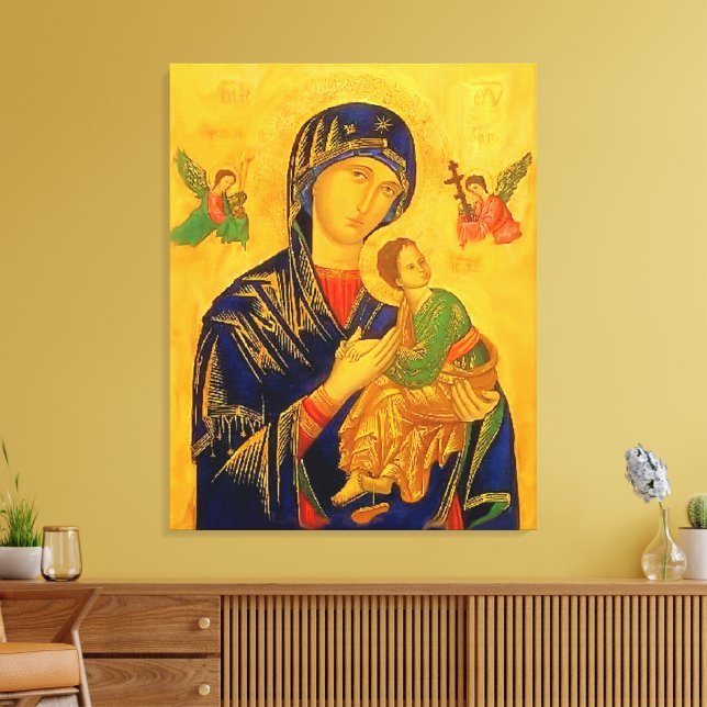 Impressão Em Tela Nossa Mãe da Ajuda Perpétua (Insitu(Sala de estar))