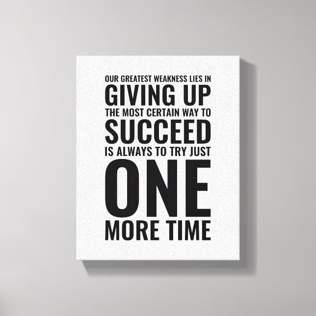 Impressão Em Tela Nossa maior fraqueza | Citação Motivacional (Frente)
