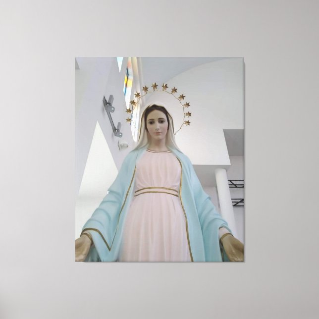 Impressão Em Tela Nossa Senhora da Paz, Mãe da Paz, Rainha da Paz (Frente)