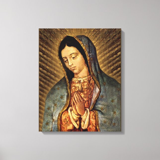 Impressão Em Tela Nossa Senhora de Guadalupe Imagem Devocional (Frente)