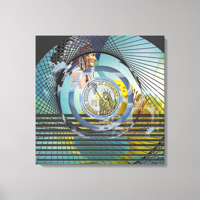 Impressão Em Tela "Nossa Terra Nativa" 24" x 24" (Frente)