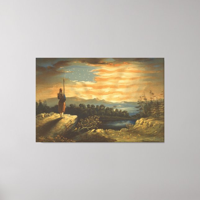 Impressão Em Tela Nosso Banner de Nascer do Céu por William Bauly (Frente)