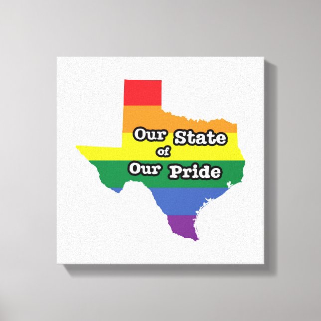Impressão Em Tela Nosso Estado de Orgulho | Texas (Frente)