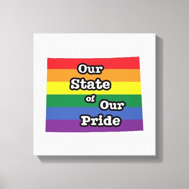 Impressão Em Tela Nosso Estado de Orgulho | Wyoming (Frente)