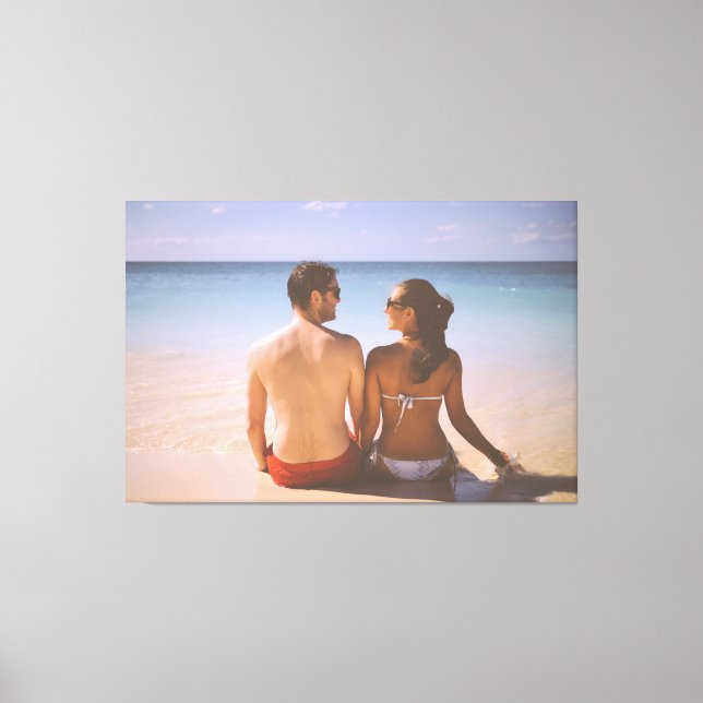 Impressão Em Tela Nosso Primeiro Natal Comprometidos 2024 Enfeite de (Frente)